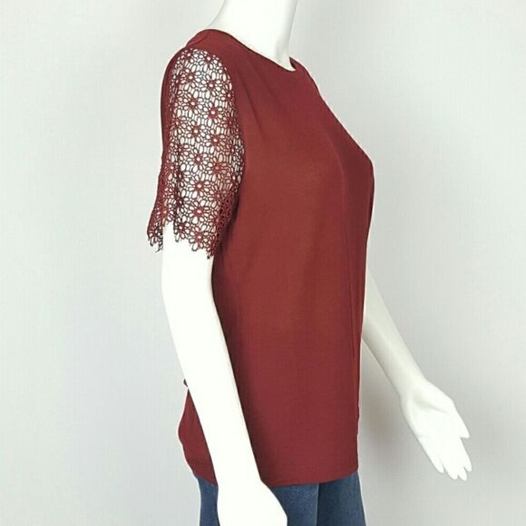 MILEY +MOLLY Women's  Top Short Lace Sleeve NWT - Picture 4 of 5